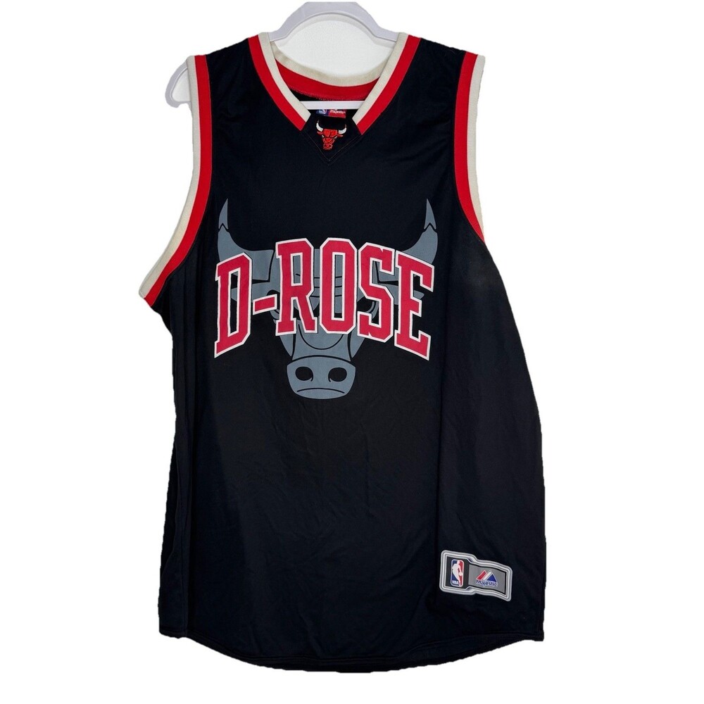 Vintage Chicago Bulls Derrick D-Rose Basketball Jersey Mens Majestic USA NBA XL